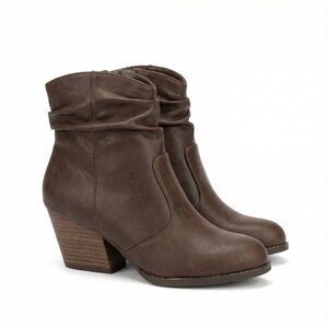 Bella Vita Slouch Bootie Elegant Brown Ankle Boots